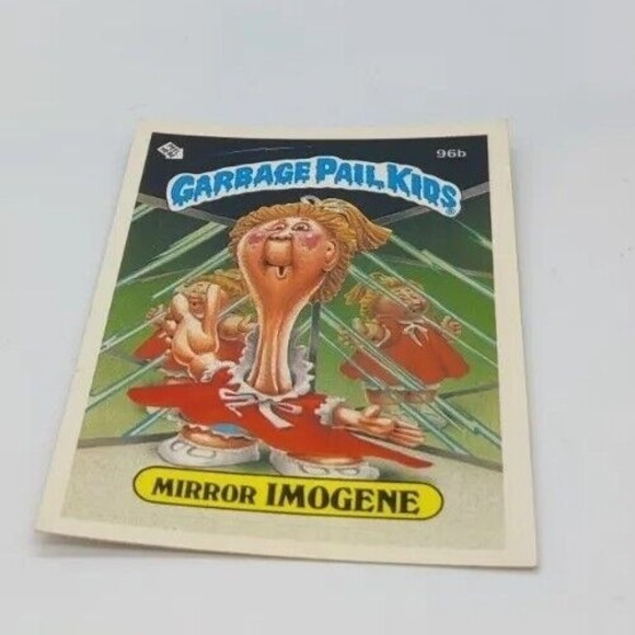 Mirror Imogen 1986 Topps Garbage Pail Kids Card 96b Sticker GPK Back Copyright - Picture 3 of 3